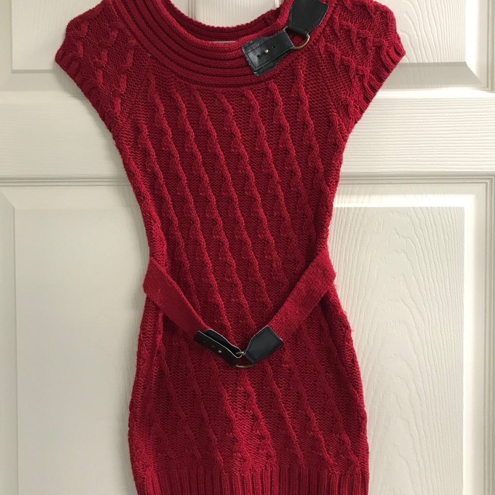 Pink Republic Medium Girls Red Sweater Dress - EUC
